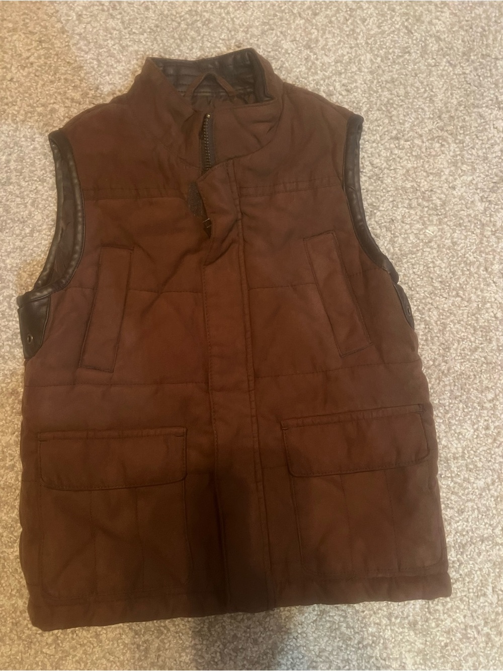Boys class club  Brown Quilted Puffer Vest